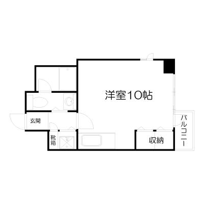 POROKARI札幌医科大学病院B/角部屋/バルコニーありの物件間取り図