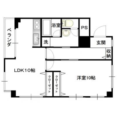 ワールドマンスリー新大阪北（１LDK・52㎡）☆ファミリー対応（ツイン）☆の物件間取り図