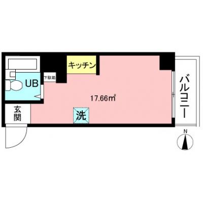 東都マンスリー溝ノ口　Bタイプ【駅5分・2名入居可】の間取り図