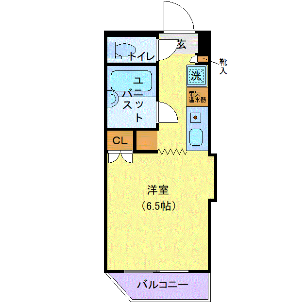 グッドステイ南武線矢川ステーションフロント◎『禁煙ルーム・1R・18平米・駅1分・温水洗浄便座』【ベーシック】の物件間取り図