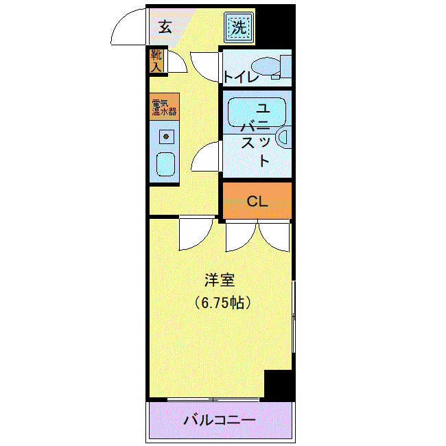 マンスリーリブマックス南武線矢川ステーションフロント★『禁煙ルーム・1K・20平米・駅1分』【温水洗浄便座】≪スタンダードシリーズ≫の物件間取り図