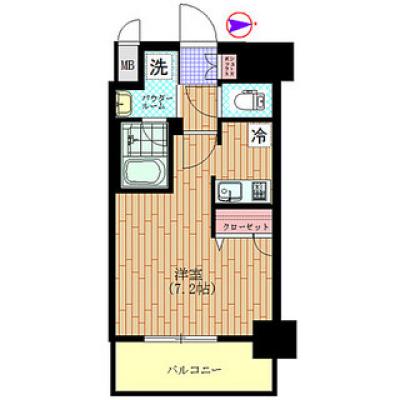 ◆パシオン大阪難波１【駅近！洗浄便座有！宅配ＢＯＸ有！オートロック！エレベーター有！】 の物件間取り図