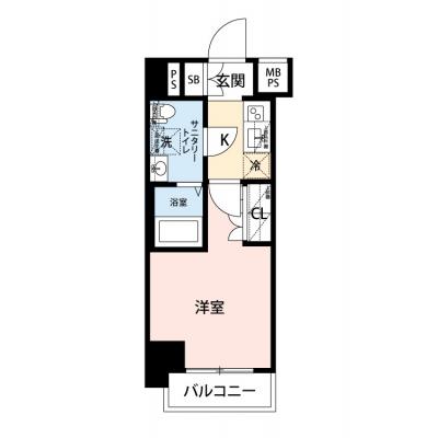 【🎉初期費用オフ｜お得なキャンペーン】【禁煙🚭/Wi-Fi無料🌐】マイナビSTAY横浜ザ・セントラル　302の物件間取り図