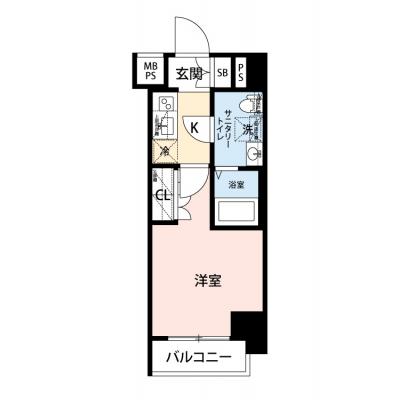 【🎉初期費用オフ｜お得なキャンペーン】【禁煙🚭/Wi-Fi無料🌐】マイナビSTAY横浜ザ・セントラル　503の物件間取り図