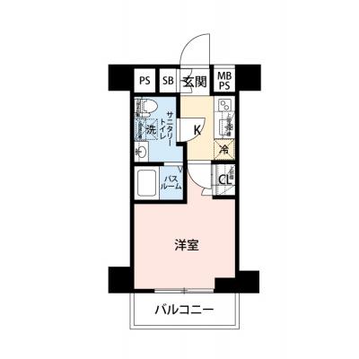 【🎉初期費用オフ｜お得なキャンペーン】【禁煙🚭/Wi-Fi無料🌐】マイナビSTAY横浜ザ・セントラル　515の物件間取り図