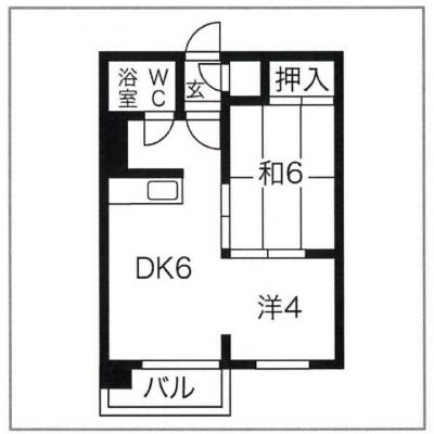 【アイーナマンスリー２】東西線「白石」まで徒歩10分以内！！の物件間取り図