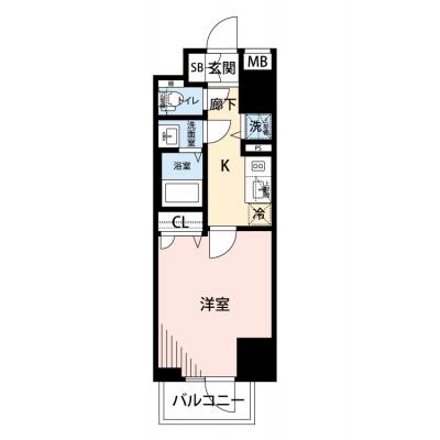 【🌿快適シーズン引越し応援キャンペーン🏡🌈】【禁煙🚭/テレワークに最適🌟無料高速Wi-Fi使い放題🎧】マイナビSTAY大手前ラトゥール　502の物件間取り図