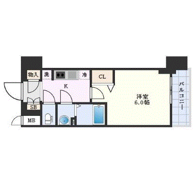 マンスリーリブマックス野田阪神駅南ミナージ■【Wi-Fi対応・設備充実】≪エクセレントシリーズ≫の物件間取り図