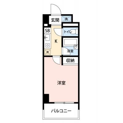 【🎉初期費用オフ｜お得なキャンペーン】【禁煙🚭】マイナビSTAYミライエ原町田　706の物件間取り図
