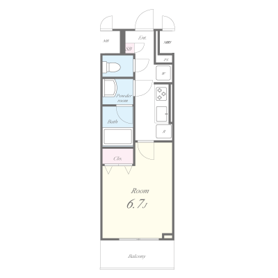 セイワマンスリー新栄【築浅】【禁煙🚭】【新栄駅徒歩圏内】【Wi-Fi無料】の間取り図