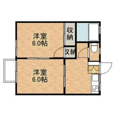 ピースコート泉ヶ丘Bの間取り図
