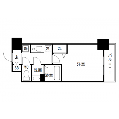 OneLife大阪Fパーレス【▼室内見学可（※空室状況により、応相談）,ウォシュレット・浴室乾燥機付】の間取り図