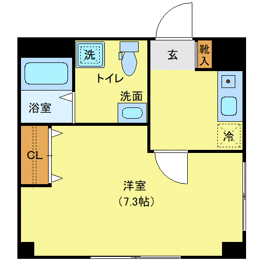 マンスリーリブマックス京急本線戸部WESTホリーズ※『禁煙ルーム・23平米・築浅』【独立洗面・浴室乾燥付】≪エクセレントシリーズ≫の物件間取り図