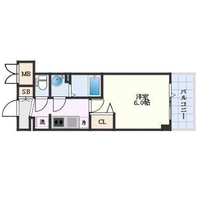 グッドステイ新大阪駅南ストリーム★【ハイクラス・Wi-Fi対応・設備充実】の間取り図