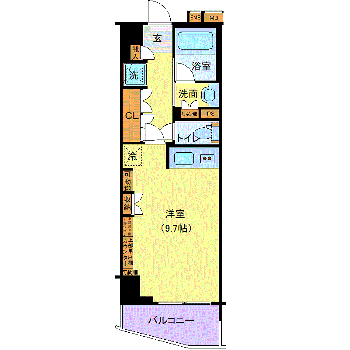 マンスリーリブマックス西武新宿線中井NORTHデュオステージ▲『禁煙ルーム・30平米・駅5分』【追い焚き機能・独立洗面・浴室乾燥付】≪エクセレントシリーズ≫の物件間取り図