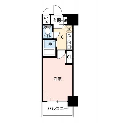 【🎍年末年始大感謝祭🎍】【禁煙🚭/Wi-Fi無料🌐】マイナビSTAY南森町　908の間取り図