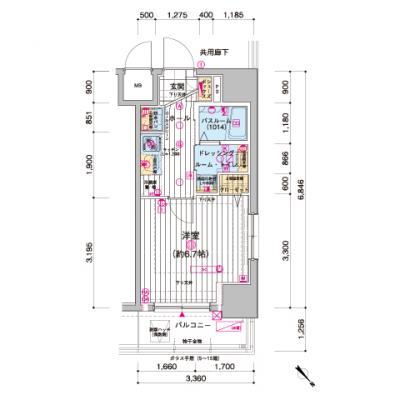 【川崎　駅】◇EP川崎◇④【分譲貸・ペット可・ドラム式洗濯乾燥機・Blu-rayレコーダー標準搭載！】の間取り図
