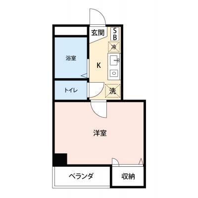 【🌿快適シーズン引越し応援キャンペーン🏡🌈】【禁煙🚭/テレワークに最適🌟無料高速Wi-Fi使い放題🎧】マイナビSTAY錦町　402の物件間取り図