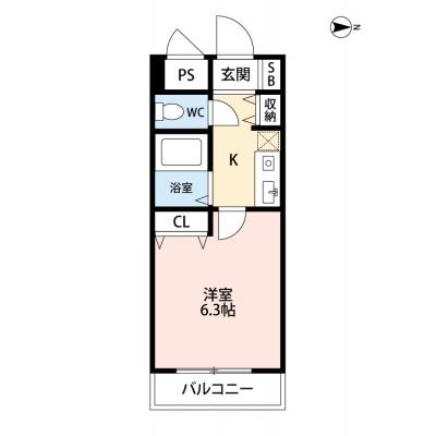 ◆パシオン宝塚中央３【敷地内駐車場あり】【オートロック付！清荒神駅徒歩４分！バス・トイレ別】の物件間取り図