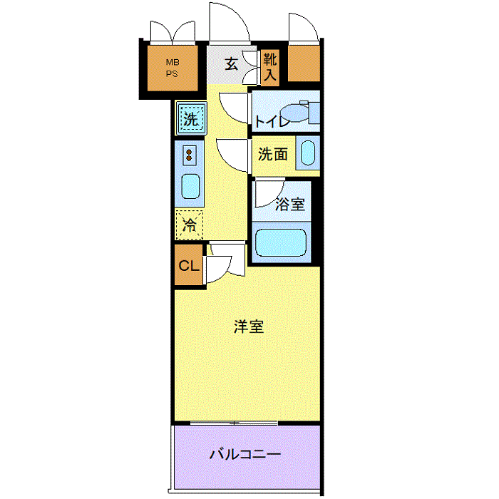 マンスリーリブマックス川崎SOUTHレジデンスⅡ☆『禁煙ルーム』【独立洗面・浴室乾燥付】≪エクセレントシリーズ≫の物件間取り図