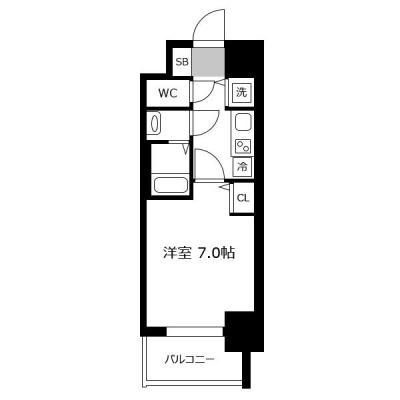 アットイン三宮7 『公式サイト限定キャンペーン実施中！室内画像も豊富で、お見積り／web予約も可能です！「アットイン公式」で検索！🔍』の物件間取り図