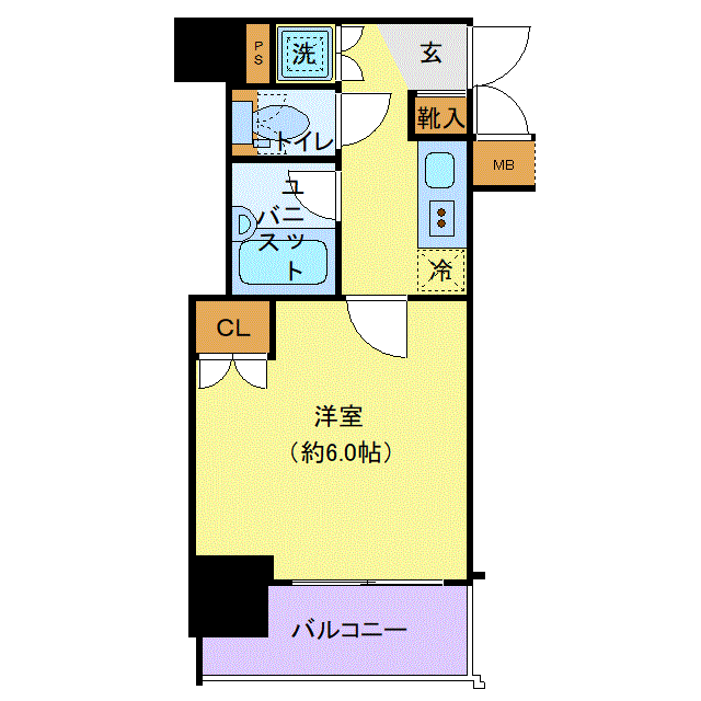 グッドステイ山手線大崎駅前パレス□『禁煙ルーム・駅2分・浴室乾燥付』【ベーシック】の物件間取り図
