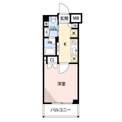 【60日以上の利用でお得🌈】【禁煙🚭/Wi-Fi無料🌐】マイナビSTAYモンターニュ川口駅西口　415の間取り図