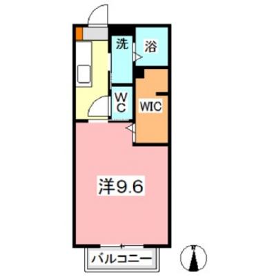 ★★コーポワイスリーA（※禁煙）★★【さくらマンスリー】広々収納で荷物が多い方にオススメ! 1Kの物件間取り図