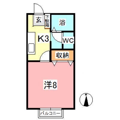 ★★セジュール大樹（※禁煙）★★【さくらマンスリー】イオン倉敷&倉敷駅徒歩圏内!! 1Kの間取り図