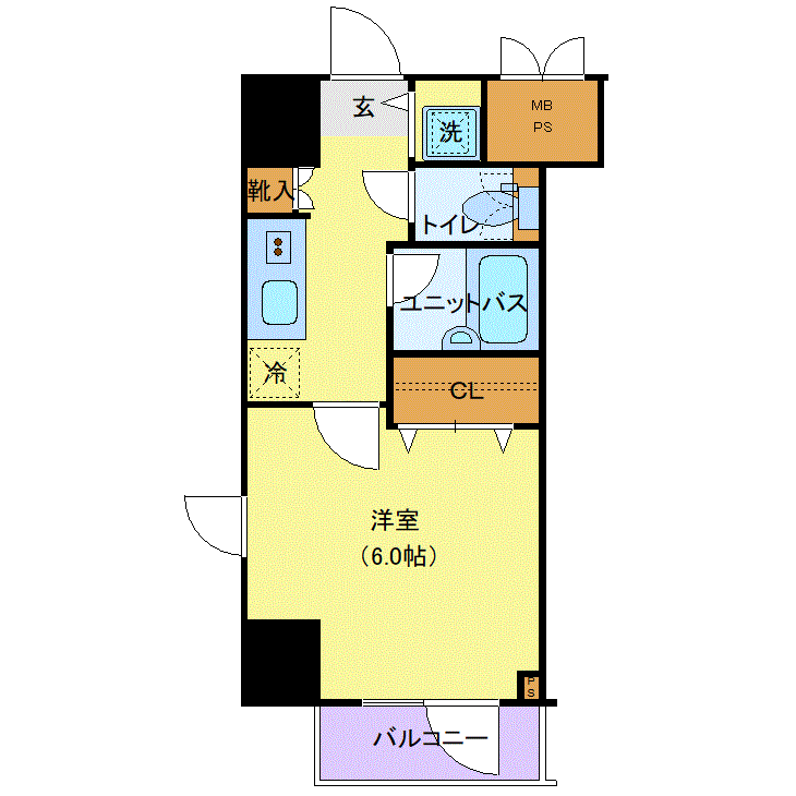 グッドステイ浅草ベルグレード■『禁煙ルーム・駅4分・浴室乾燥付』【ベーシック】の物件間取り図