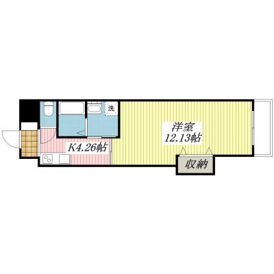 Ｓマンスリー河原町通り【プレミアム・ネット無料・オートロック・宅配ＢＯＸ有り・駐車場有り】の間取り図