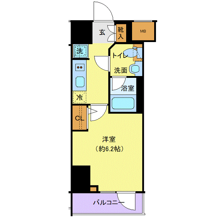 グッドステイ新宿・代々木2丁目ガリシア■『禁煙ルーム・駅3分・Wi-Fi無制限・独立洗面・浴室乾燥付』【ハイクラス】の物件間取り図