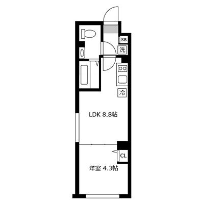 アットイン下北沢AB4-2 『公式サイト限定キャンペーン実施中！室内画像も豊富で、お見積り／web予約も可能です！「アットイン公式」で検索！🔍』の物件間取り図