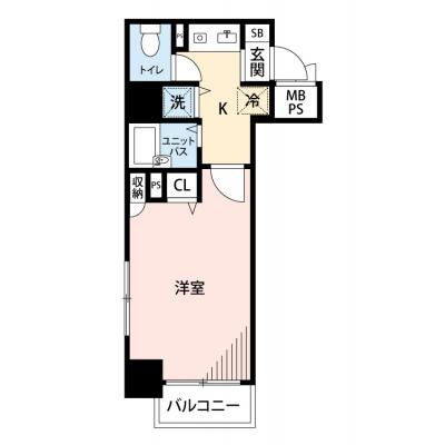 【🎉初期費用オフ｜お得なキャンペーン】【禁煙🚭/Wi-Fi無料🌐】マイナビSTAYミライエ日本橋人形町二丁目　901の物件間取り図