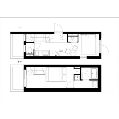 最寄駅まで徒歩4分/新宿まで2駅/家具家電付き/PASEO市谷台町I 104の物件間取り図