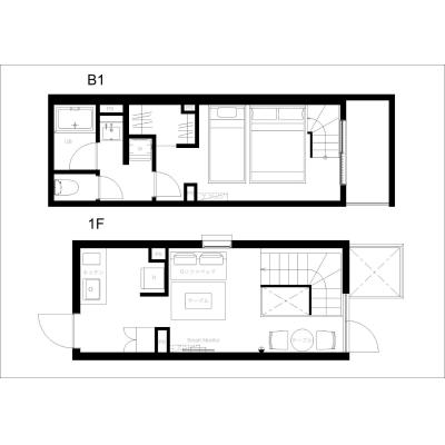 新宿まで乗り換えなし4分！  入居最大5人／Wi-Fi無料／PASEO市谷台町II 103の物件間取り図