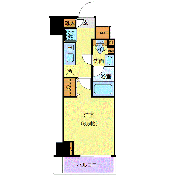マンスリーリブマックス横浜日ノ出町・桜木町classic※『禁煙ルーム・駅2分』【Wi-Fi無制限・独立洗面・浴室乾燥付】≪エクセレントシリーズ≫の物件間取り図