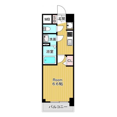 【ドラム式洗濯乾燥機完備】【NET無料】『ランド・マンスリー九条』九条駅まで徒歩6分の間取り図