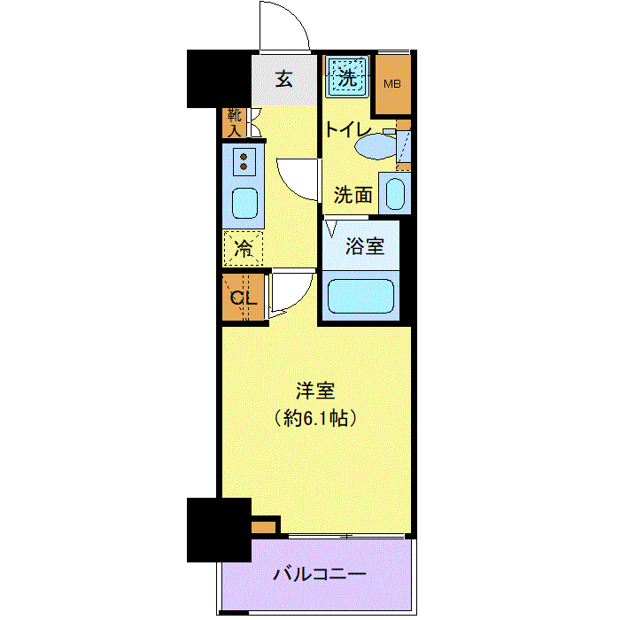 マンスリーリブマックス目白・椎名町SOUTH●『禁煙ルーム・駅4分』【独立洗面・浴室乾燥付】≪エクセレントシリーズ≫の物件間取り図