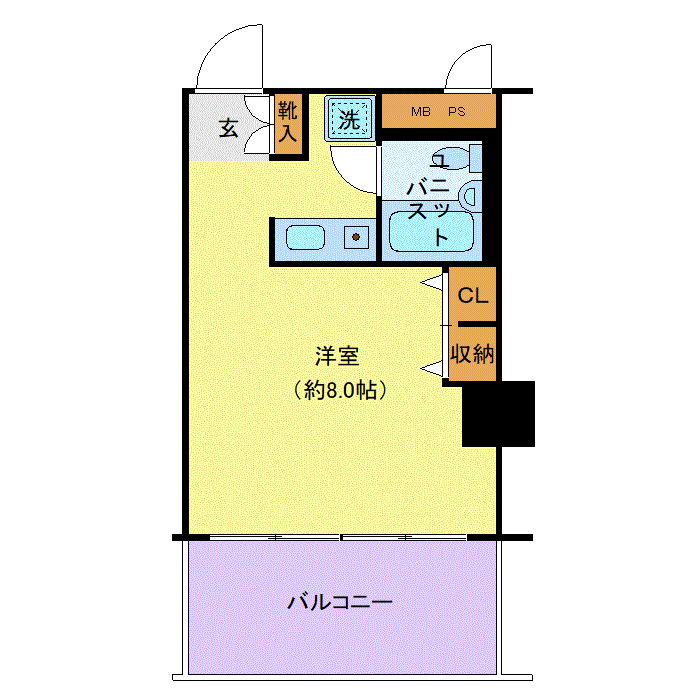 グッドステイ京急本線花月総持寺駅前コスモ■『禁煙ルーム・駅3分』【ライト】の物件間取り図