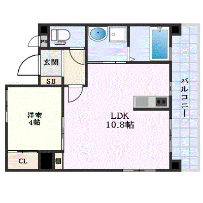グッドステイ那覇アドレ★エグゼ【1LDK・ハイクラス・Wi-Fi対応・設備充実】の物件間取り図