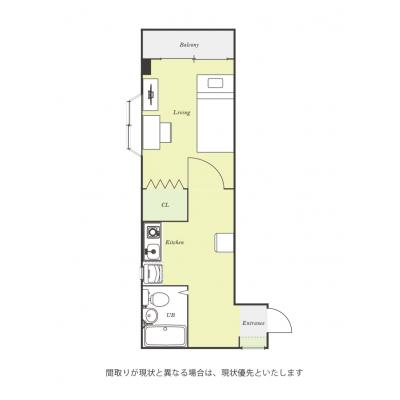 ユニオンマンスリー北朝霞１　203 1K・シングル☆【禁煙ルーム】人気の角部屋&2面採光♪勉強や仕事におすすめのデスク・チェア完備！の間取り図