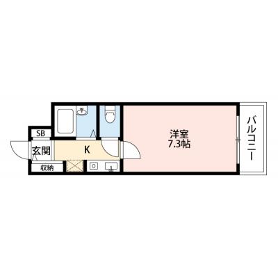 🌈新規オープンにつき表示賃料から半額！（３月末まで）🌈◆パシオン宝塚中央５【宝塚駅徒歩８分！女性限定・風呂トイレ別】の間取り図