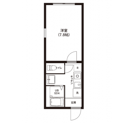 【🎉初期費用オフ｜お得なキャンペーン】【禁煙🚭/Wi-Fi無料🌐】マイナビSTAYグランデュールハイツ亀戸　402の物件間取り図