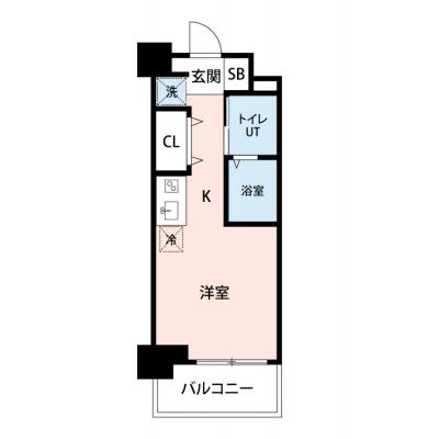 【🎉初期費用オフ｜お得なキャンペーン】【禁煙🚭/Wi-Fi無料🌐】マイナビSTAYアーバンフュージョン川崎榎木町　801の物件間取り図