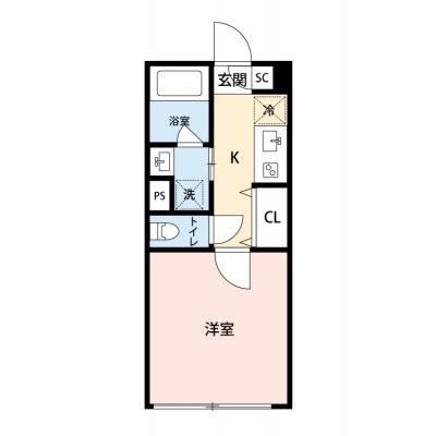 【🎉初期費用オフ｜お得なキャンペーン】【禁煙🚭/Wi-Fi無料🌐】マイナビSTAYアーバンオアシス大井町　203の物件間取り図