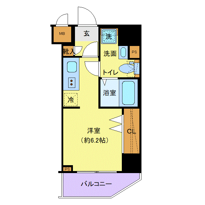 マンスリーリブマックス大塚EASTルリオン▲『禁煙ルーム』【独立洗面・浴室乾燥付】≪エクセレントシリーズ≫の物件間取り図