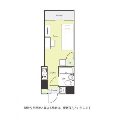 ユニオンマンスリー氷川台２　202　1R・シングル☆【禁煙ルーム】安心のモニター付きインターフォン＆室内洗濯機完備！デスク・チェアのあるお部屋/武蔵野音楽大学まで徒歩通学の物件間取り図