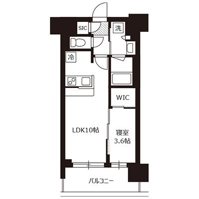 【おためしSALE】アットイン新大阪13-3  『公式サイト限定キャンペーン実施中！室内画像も豊富で、お見積り／web予約も可能です！「アットイン公式」で検索！🔍』の物件間取り図