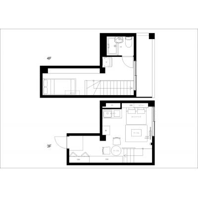 徒歩圏内にスカイツリー/家具家電充実/Wi-Fi完備/Hit錦糸町 302の物件間取り図